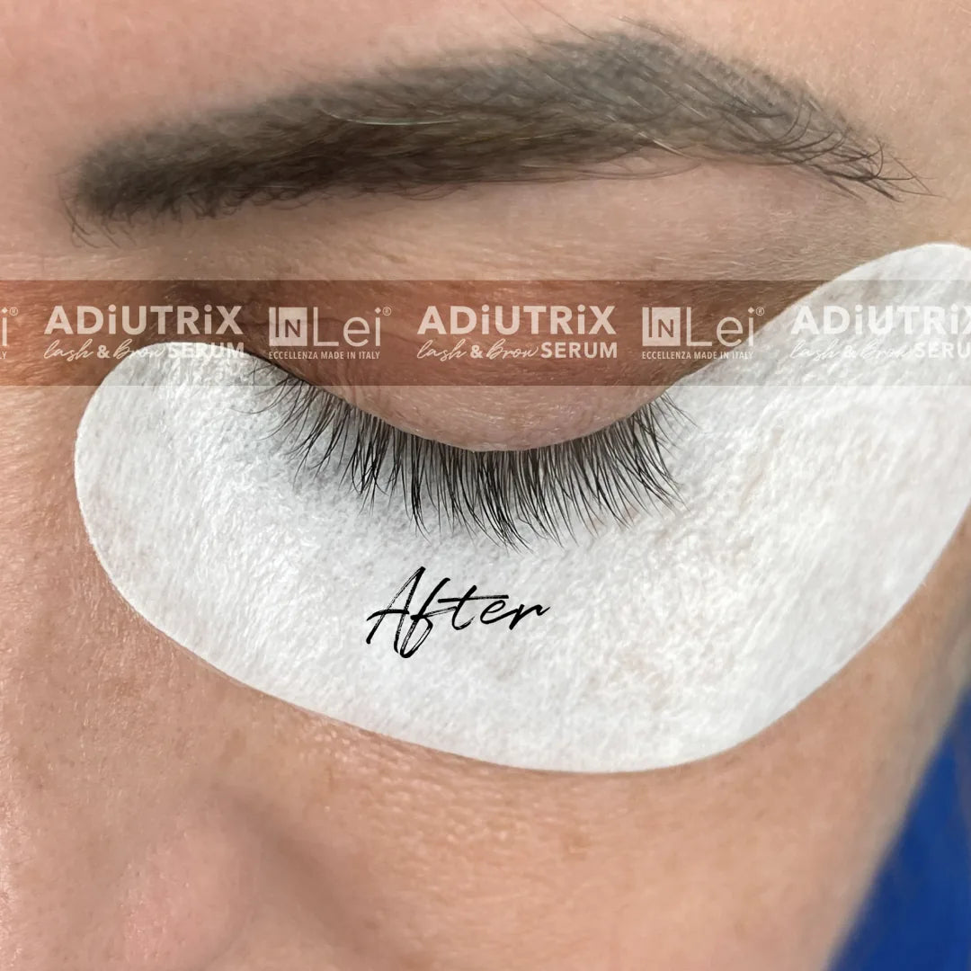 Wimpern nach der Anwendung von InLei® Adiutrix: sichtbar dichter und länger