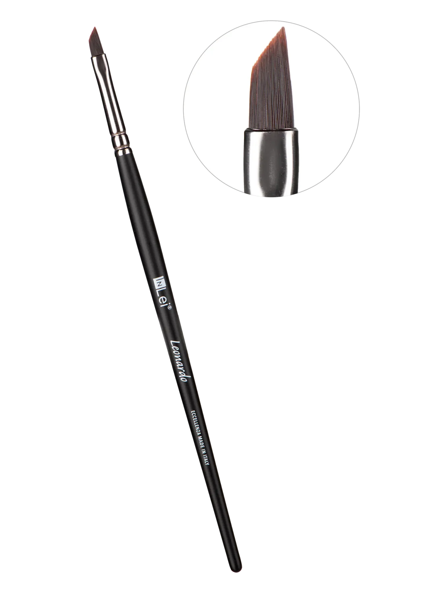 InLei® Leonardo – schmaler Pinsel mit schrägen Borsten für präzise Augenbrauen- und Wimpernbehandlung