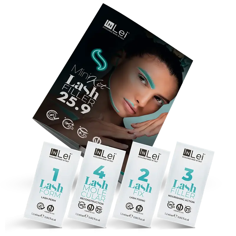 InLei Mini Kit Lash Filler 25.9 mit 4 Sachets: Lash Form, Lash Fix, Lash Filler und Lash Molecular Reconstruction