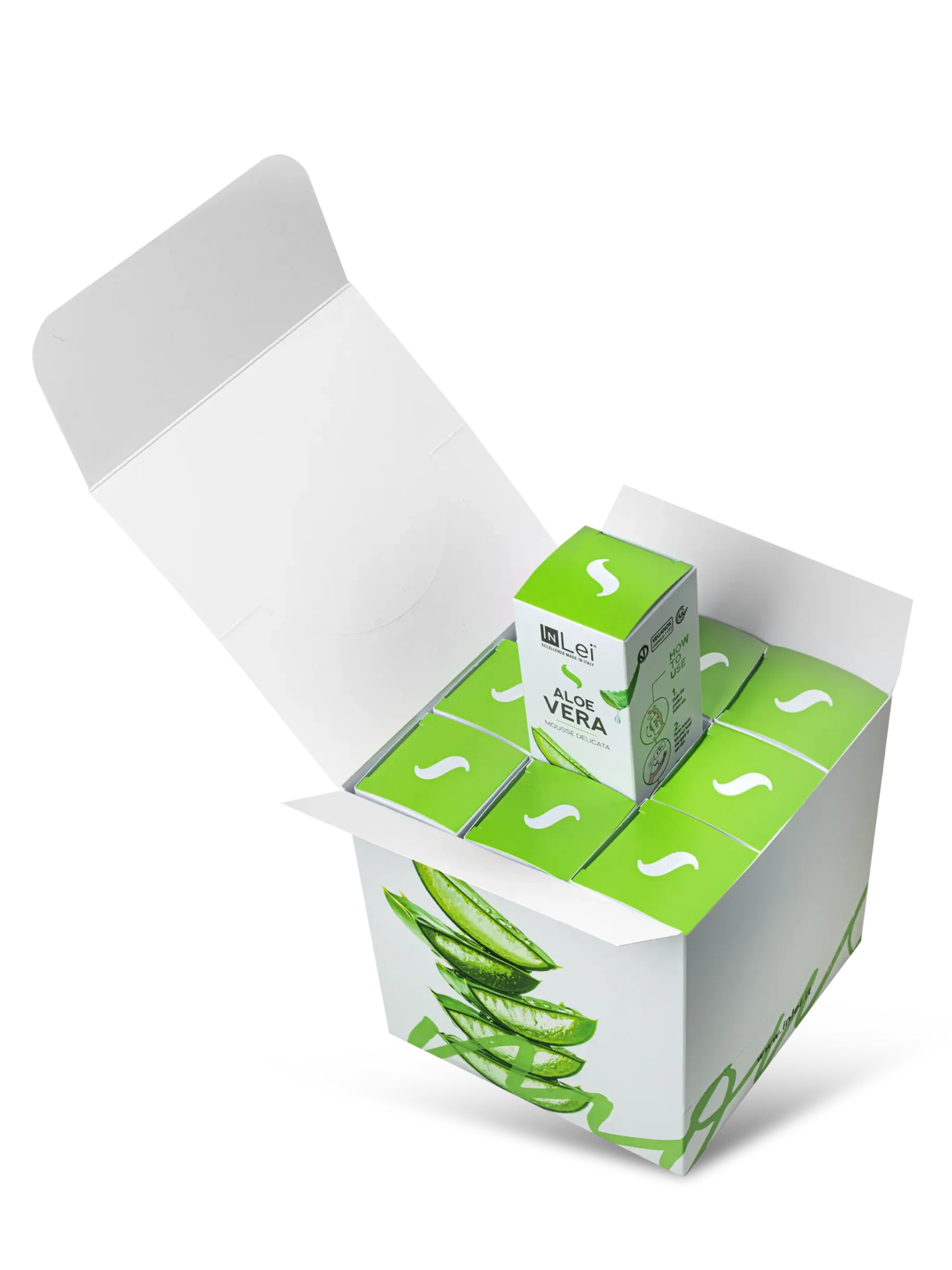 InLei® "MOUSSE ALOE VERA" - Thekendisplay TRAVEL SIZE – 9x100 ml - Inlei Germany