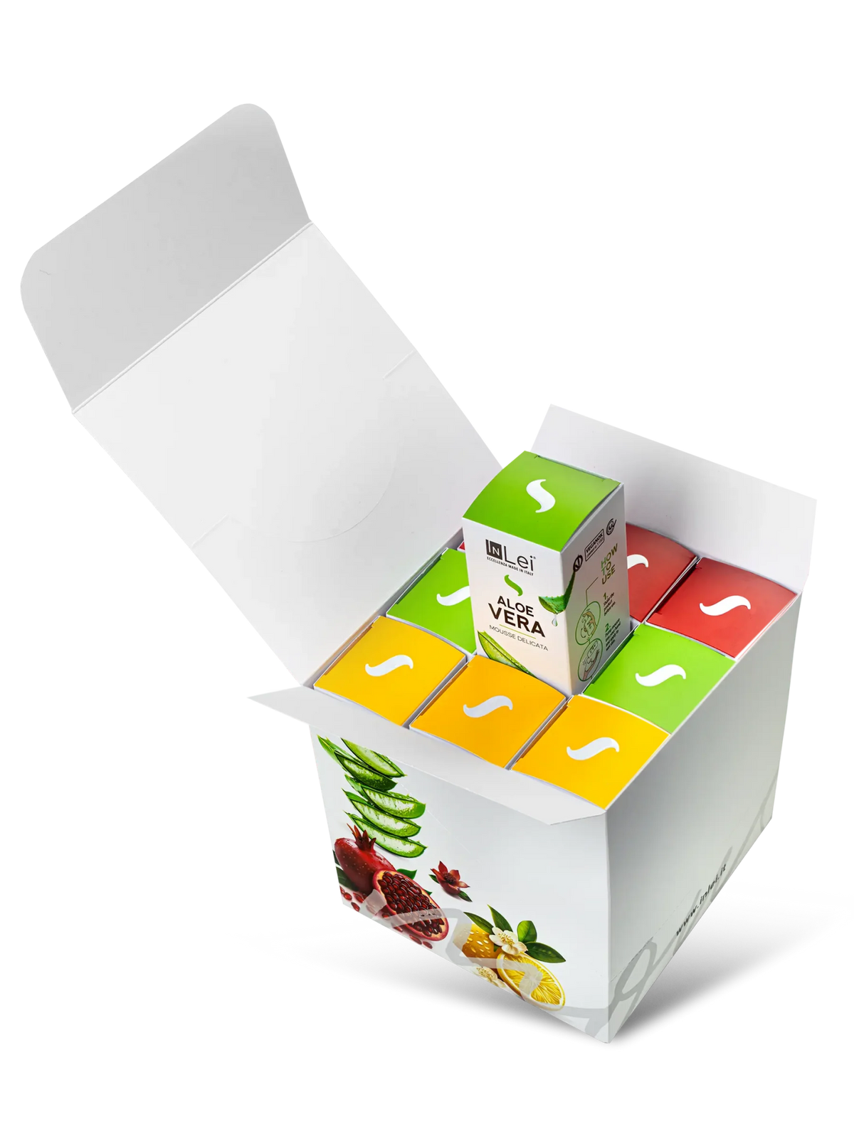 InLei® MOUSSE COCKTAIL SET Thekendisplay – geöffneter Karton