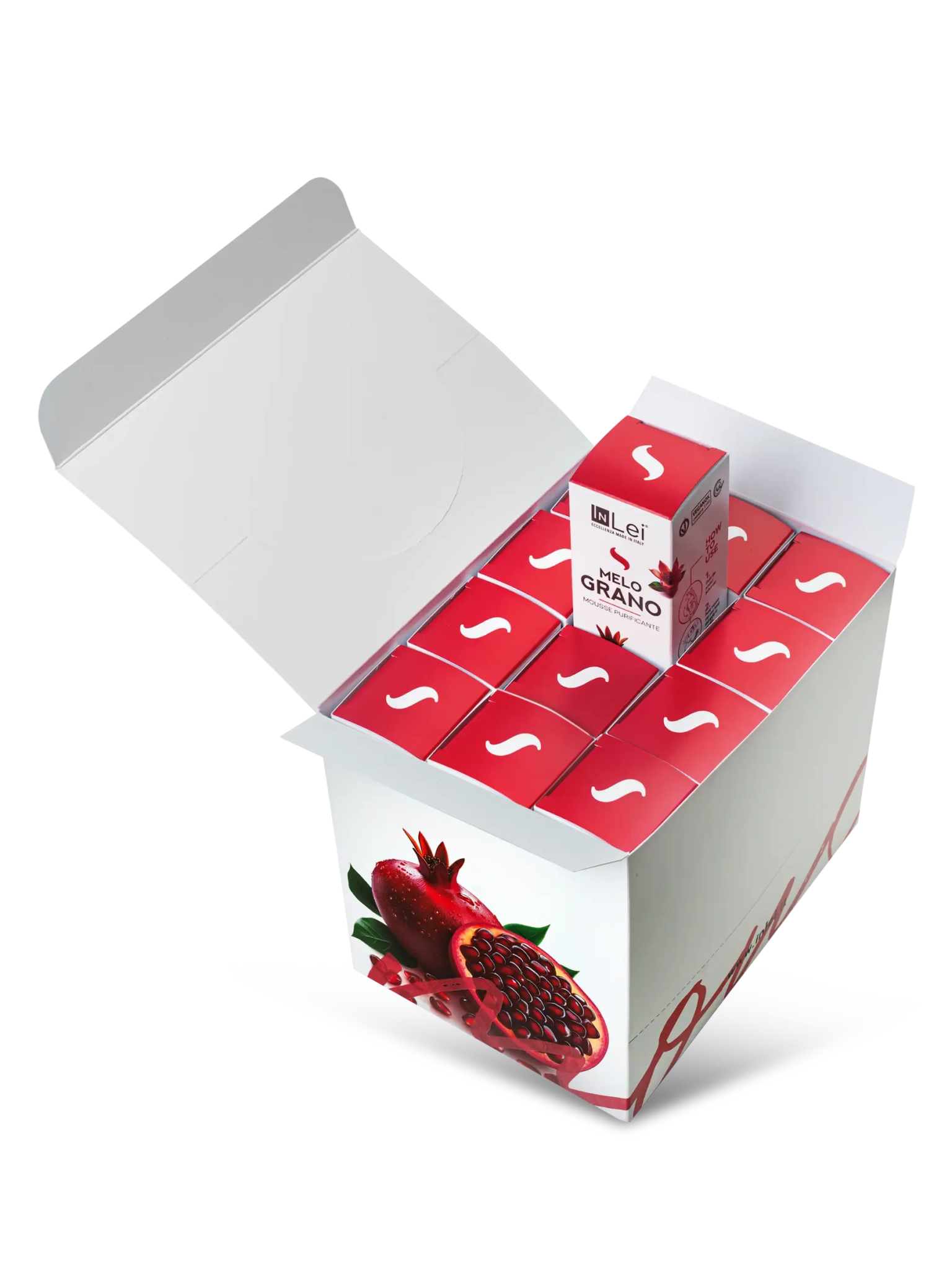 InLei® "MOUSSE MELOGRANO" - Thekendisplay TRAVEL SIZE – 12x50 ml - Inlei Germany