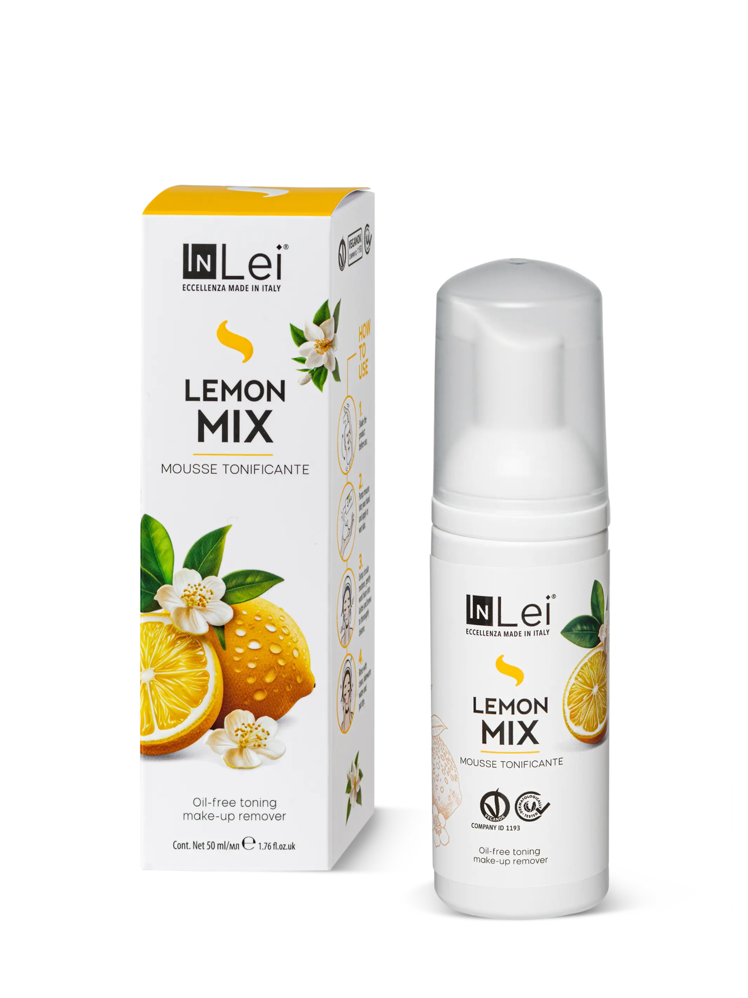 MOUSSE LEMON MIX TRAVEL SIZE Gesichtsreiniger – 50 ml - Inlei Germany