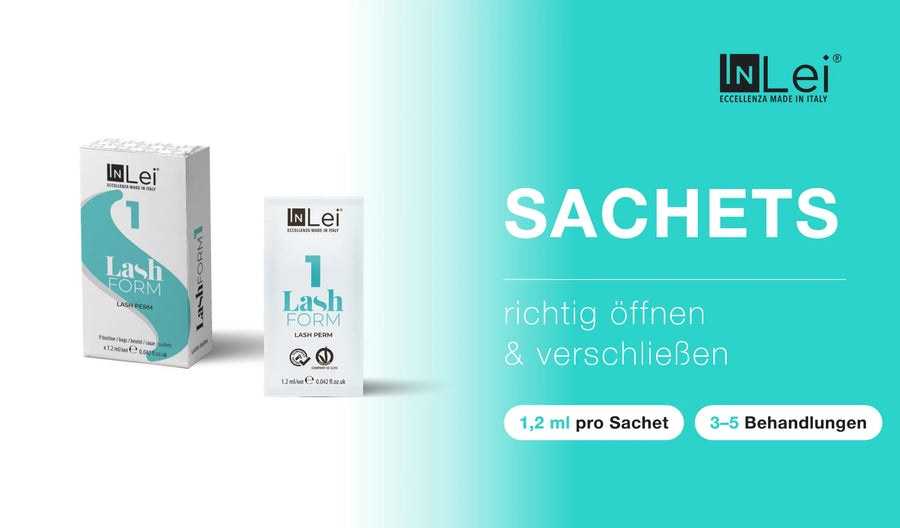Richtiger Umgang mit den Lotionen in Sachets/Monodose
