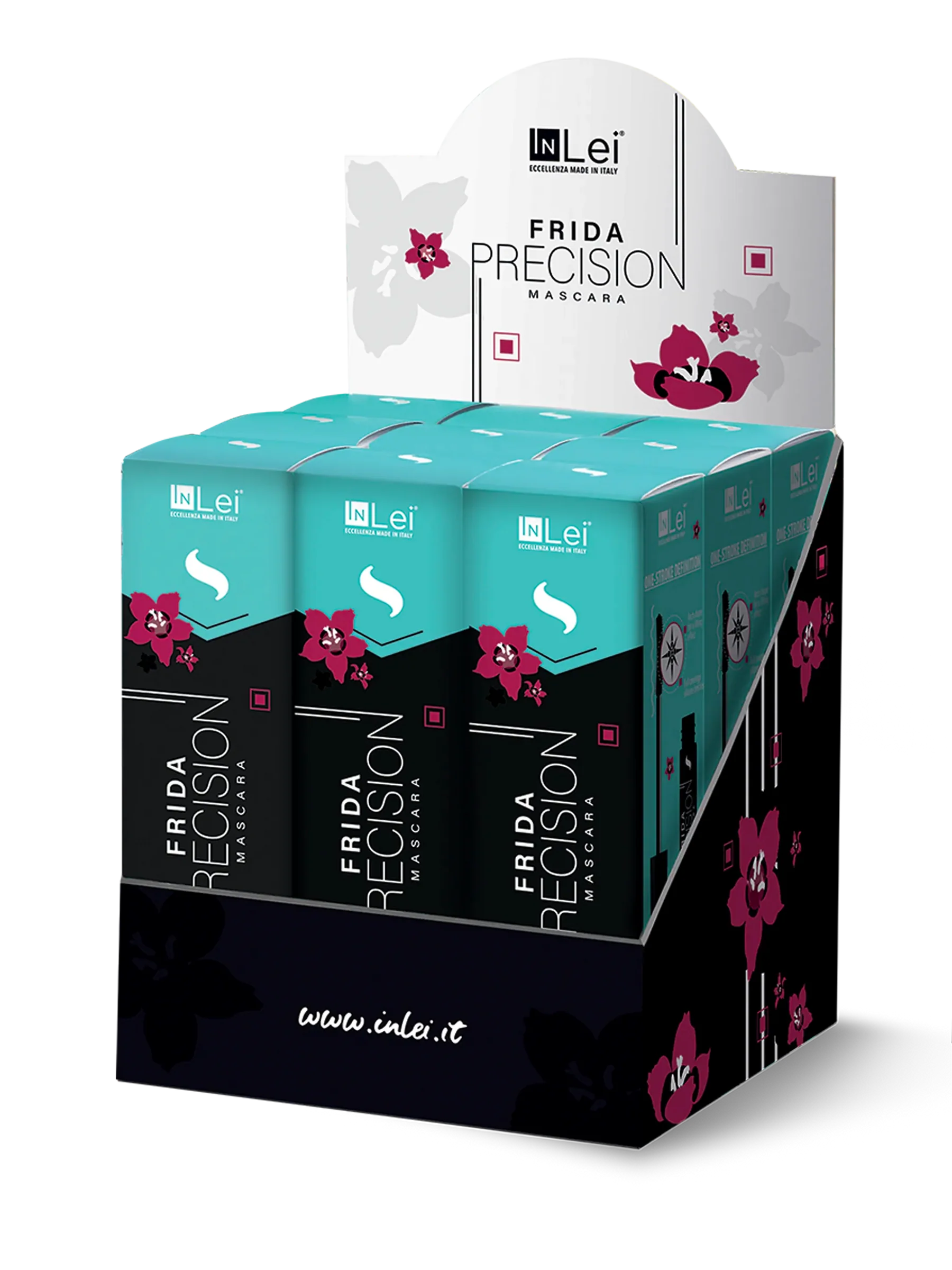InLei® Frida Precision - Thekendisplay Mascara mit hoher Präzision für Naturwimpern und Wimpernverlängerungen