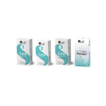 InLei® Lash Filler 25.9 Koreanisches Bundle: Faltschachteln Lash Form 1, Lash Fix 2, Lash Filler 3 (je 9 Sachets) und S-Powder (4 Sachets)