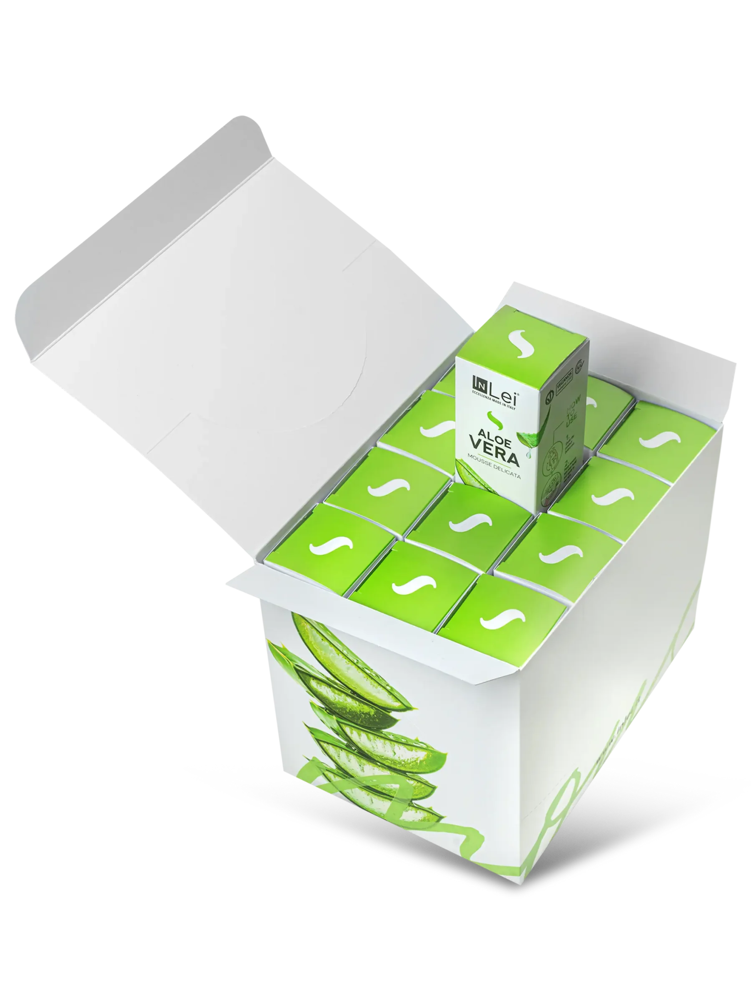 InLei® &quot;MOUSSE ALOE VERA&quot; - Thekendisplay TRAVEL SIZE – 12x50 ml - Inlei Germany