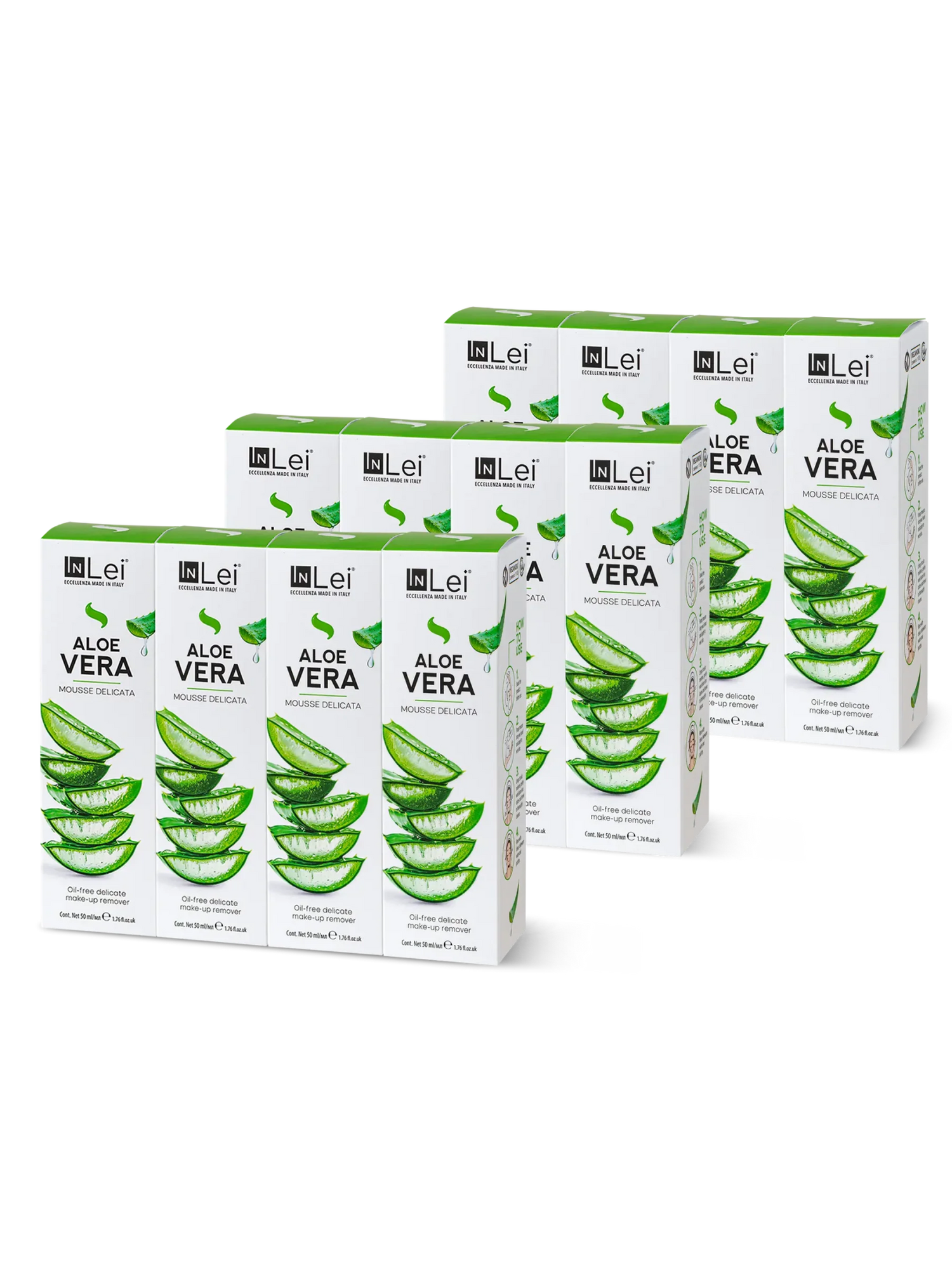 InLei® &quot;MOUSSE ALOE VERA&quot; - Thekendisplay TRAVEL SIZE – 12x50 ml - Inlei Germany