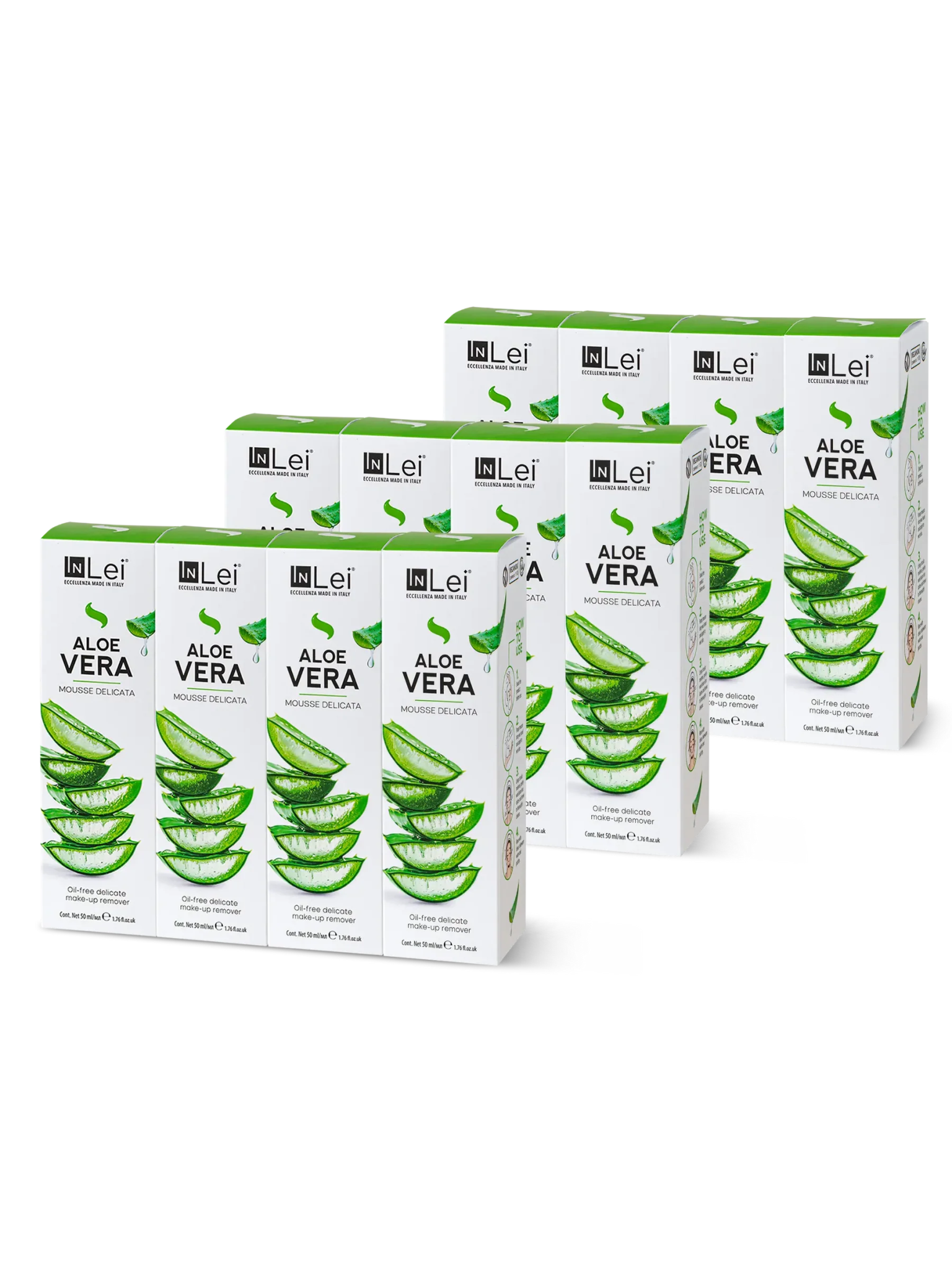 InLei® &quot;MOUSSE ALOE VERA&quot; - Thekendisplay TRAVEL SIZE – 12x50 ml - Inlei Germany