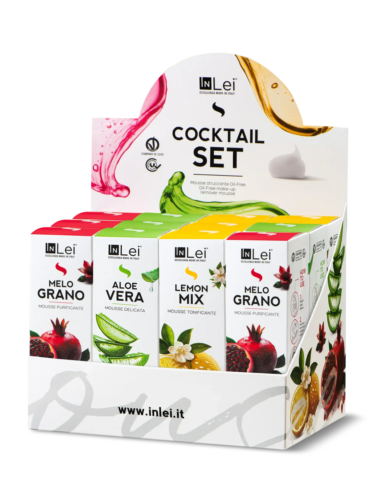 InLei® &quot;MOUSSE COCKTAIL SET&quot; - Thekendisplay TRAVEL SIZE – 12x50 ml - Inlei Germany