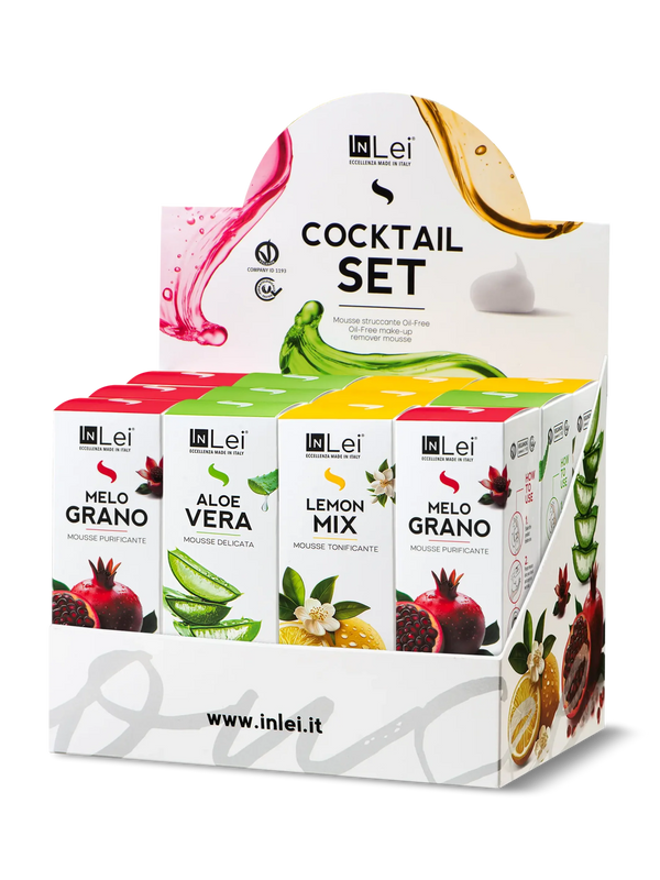 InLei®  "MOUSSE COCKTAIL SET" - Thekendisplay TRAVEL SIZE – 12x50 ml