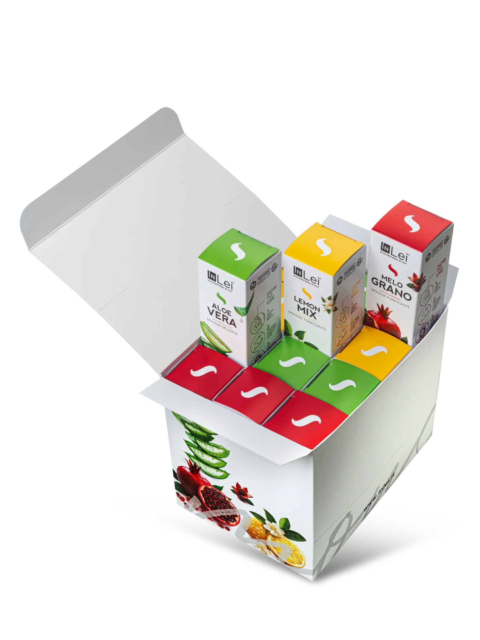 InLei® &quot;MOUSSE COCKTAIL SET&quot; - Thekendisplay TRAVEL SIZE – 12x50 ml - Inlei Germany
