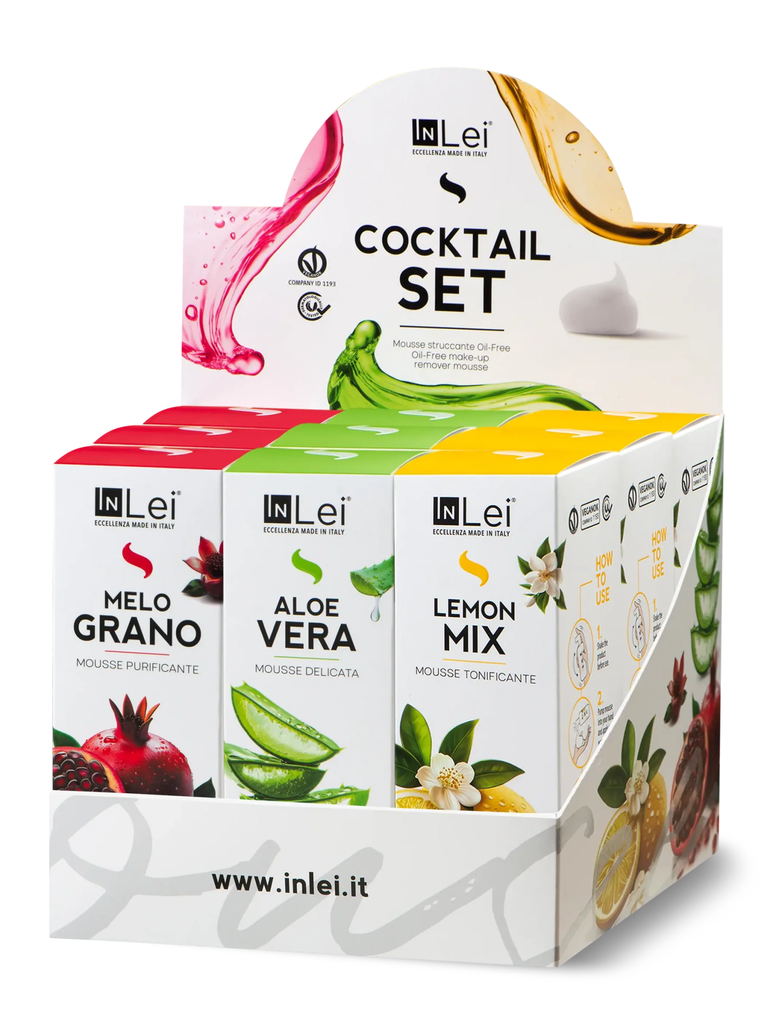 InLei® &quot;MOUSSE COCKTAIL SET&quot; - Thekendisplay TRAVEL SIZE – 9x100 ml - Inlei Germany
