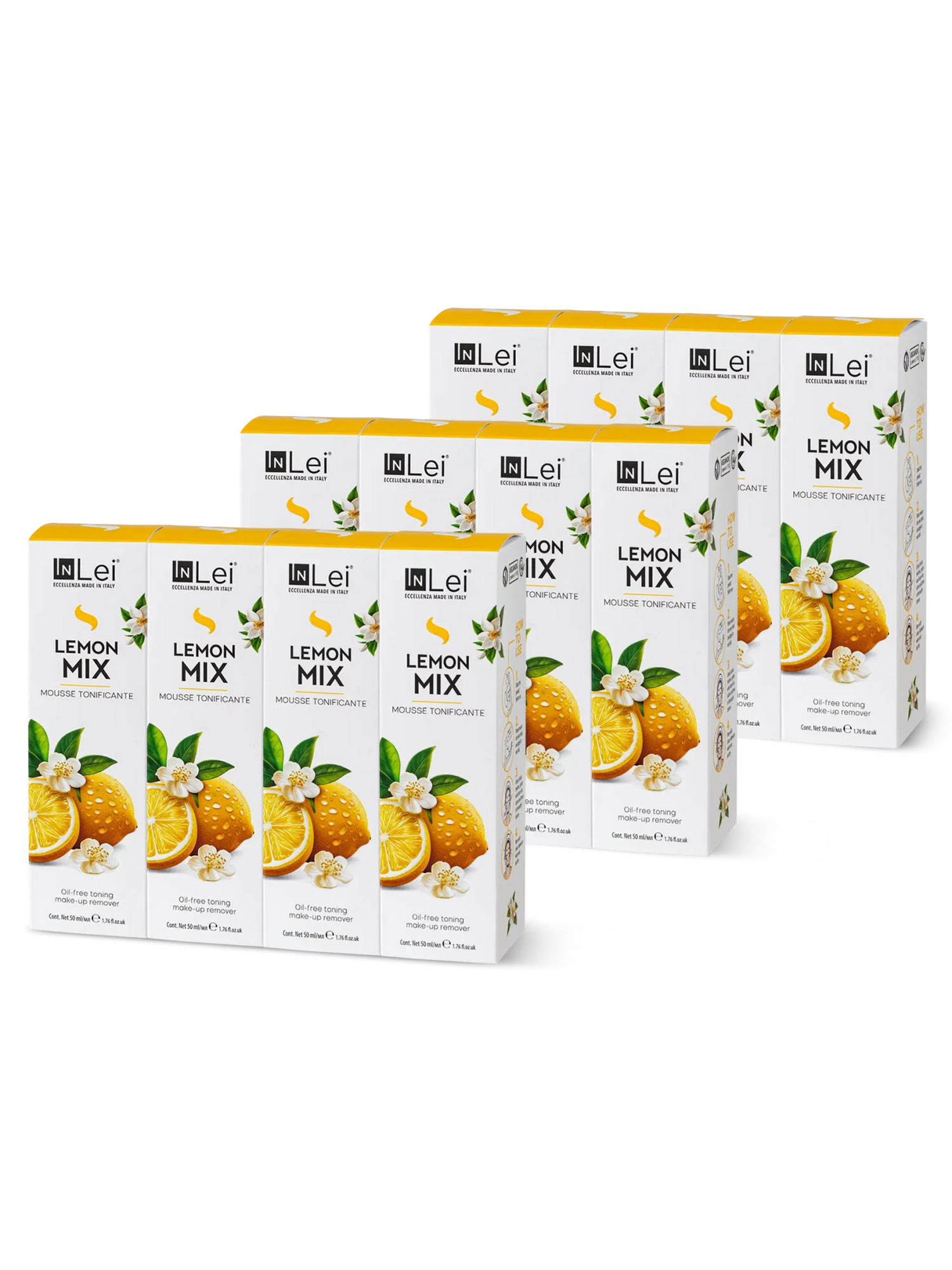 InLei® &quot;MOUSSE LEMON MIX&quot; - Thekendisplay TRAVEL SIZE – 12x50 ml - Inlei Germany