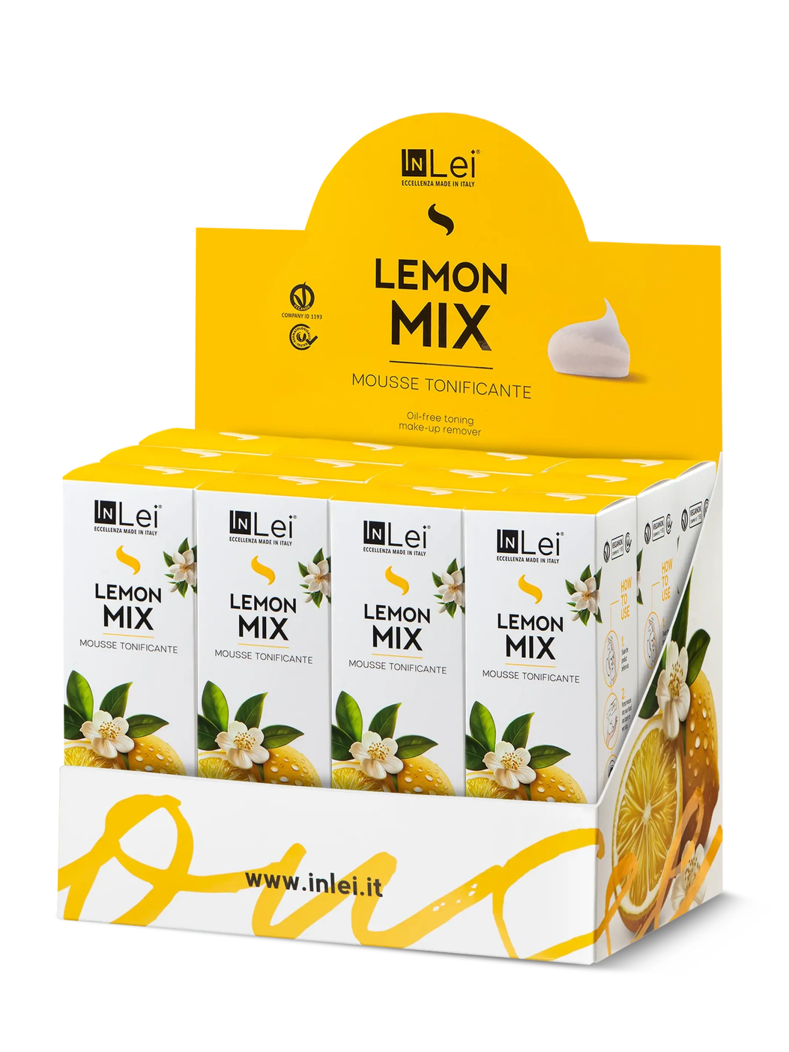 InLei® &quot;MOUSSE LEMON MIX&quot; - Thekendisplay TRAVEL SIZE – 12x50 ml - Inlei Germany
