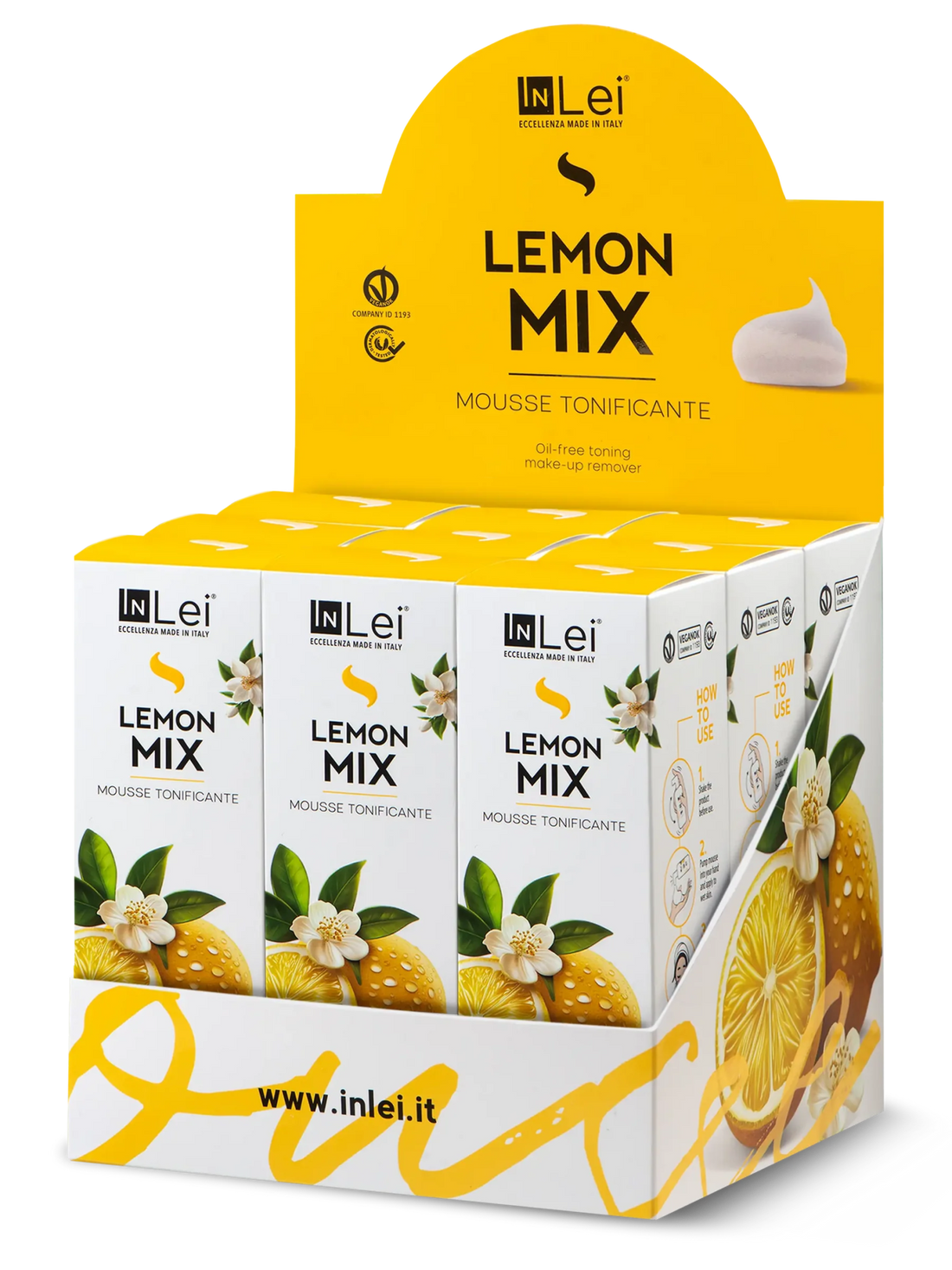 InLei® &quot;MOUSSE LEMON MIX&quot; - Thekendisplay TRAVEL SIZE – 9x100 ml - Inlei Germany