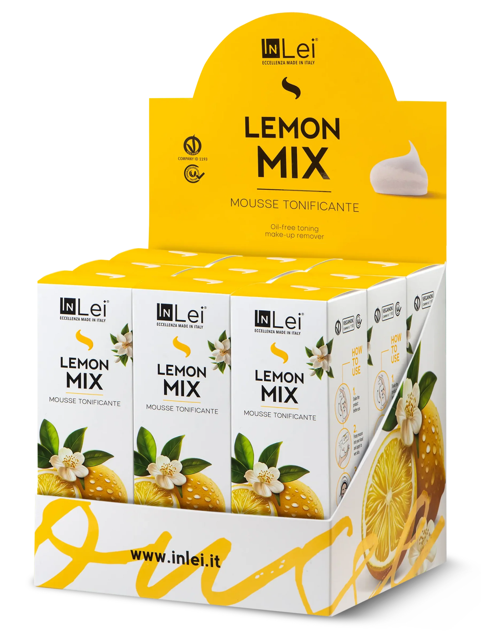 InLei® &quot;MOUSSE LEMON MIX&quot; - Thekendisplay TRAVEL SIZE – 9x100 ml - Inlei Germany