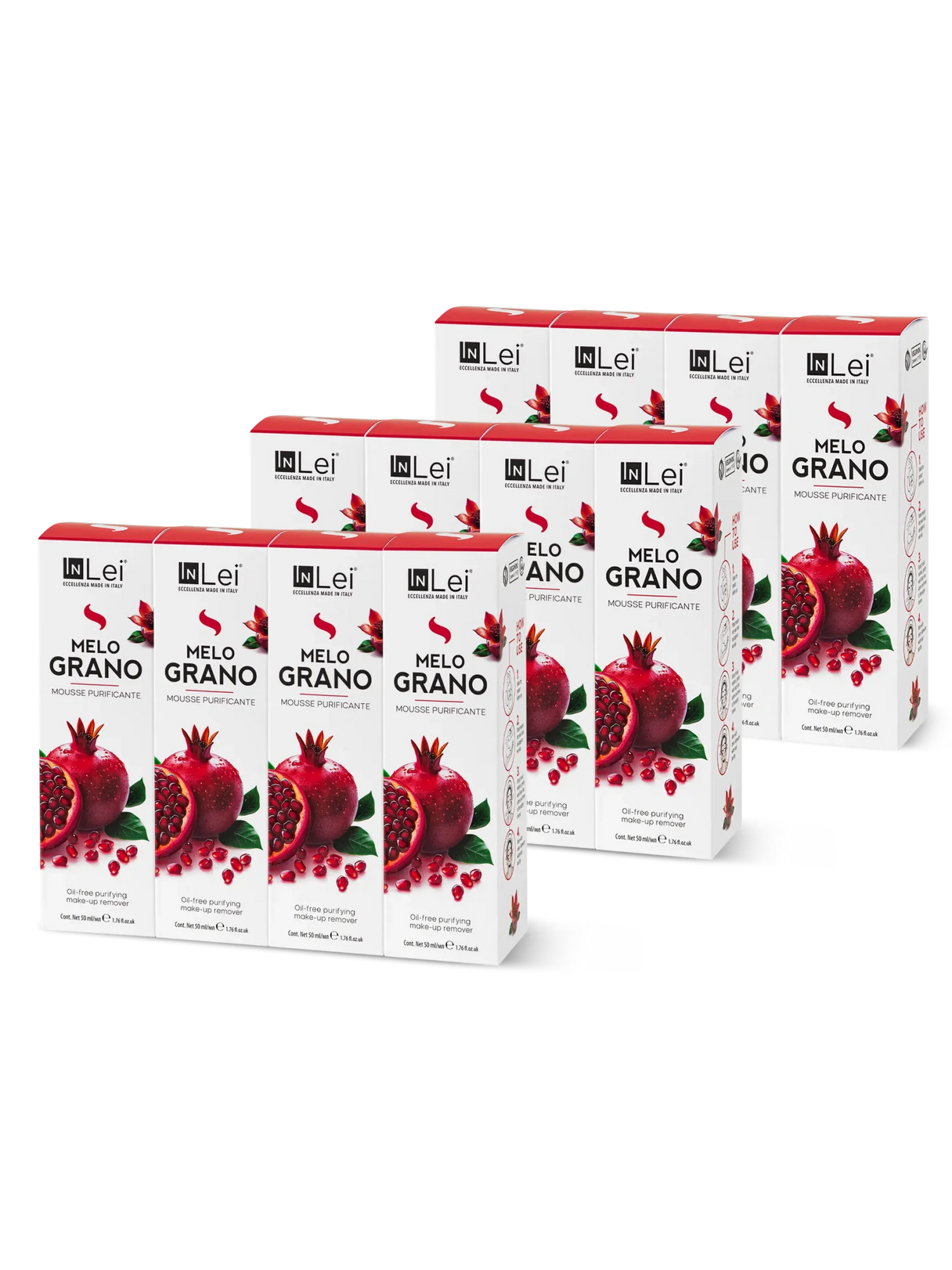 InLei® &quot;MOUSSE MELOGRANO&quot; - Thekendisplay TRAVEL SIZE – 12x50 ml - Inlei Germany
