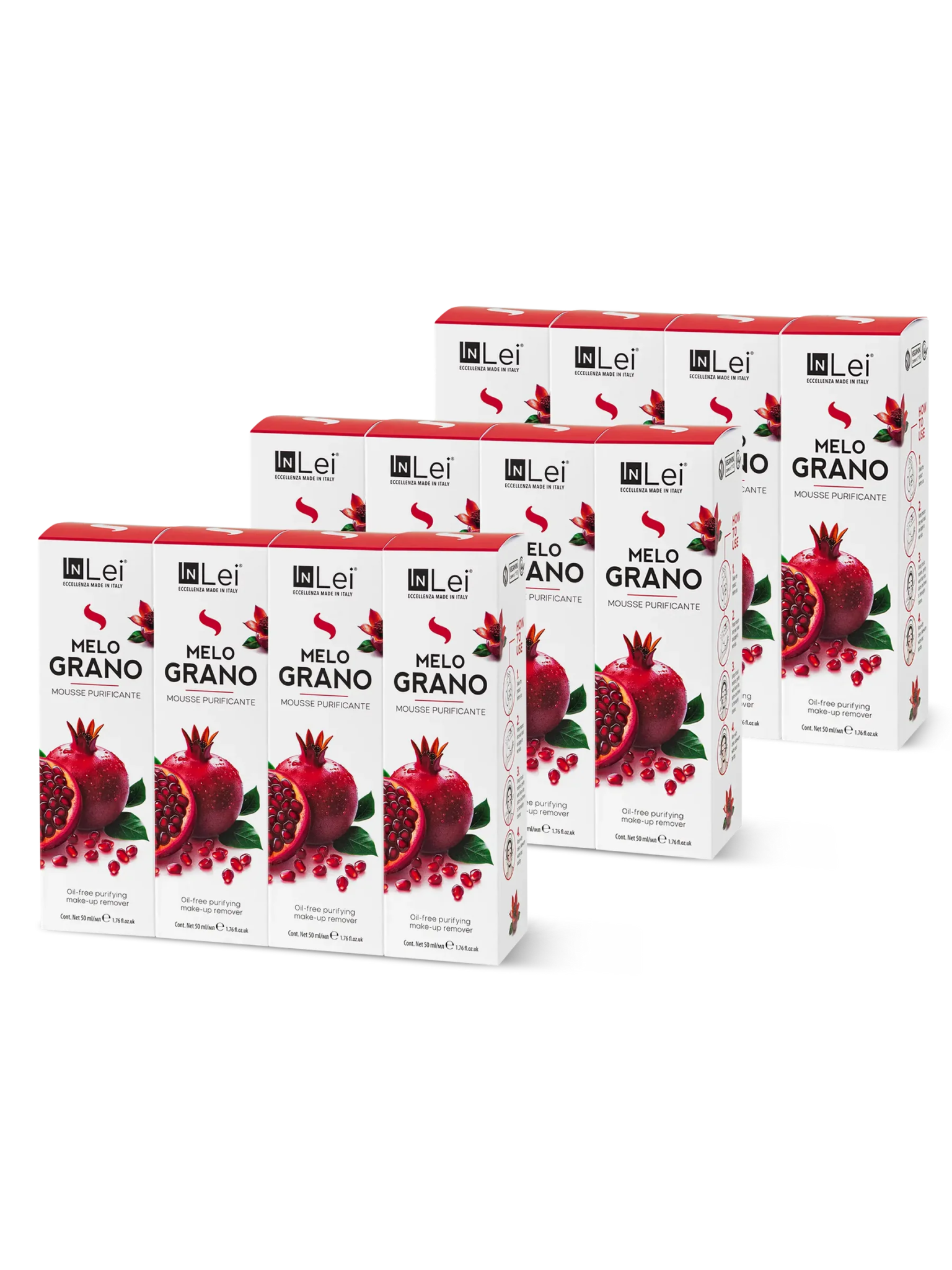 InLei® &quot;MOUSSE MELOGRANO&quot; - Thekendisplay TRAVEL SIZE – 12x50 ml - Inlei Germany