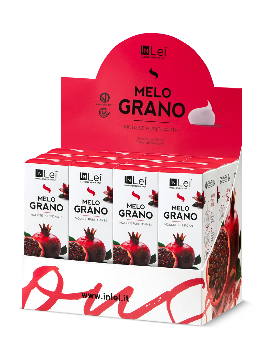 InLei® &quot;MOUSSE MELOGRANO&quot; - Thekendisplay TRAVEL SIZE – 12x50 ml - Inlei Germany