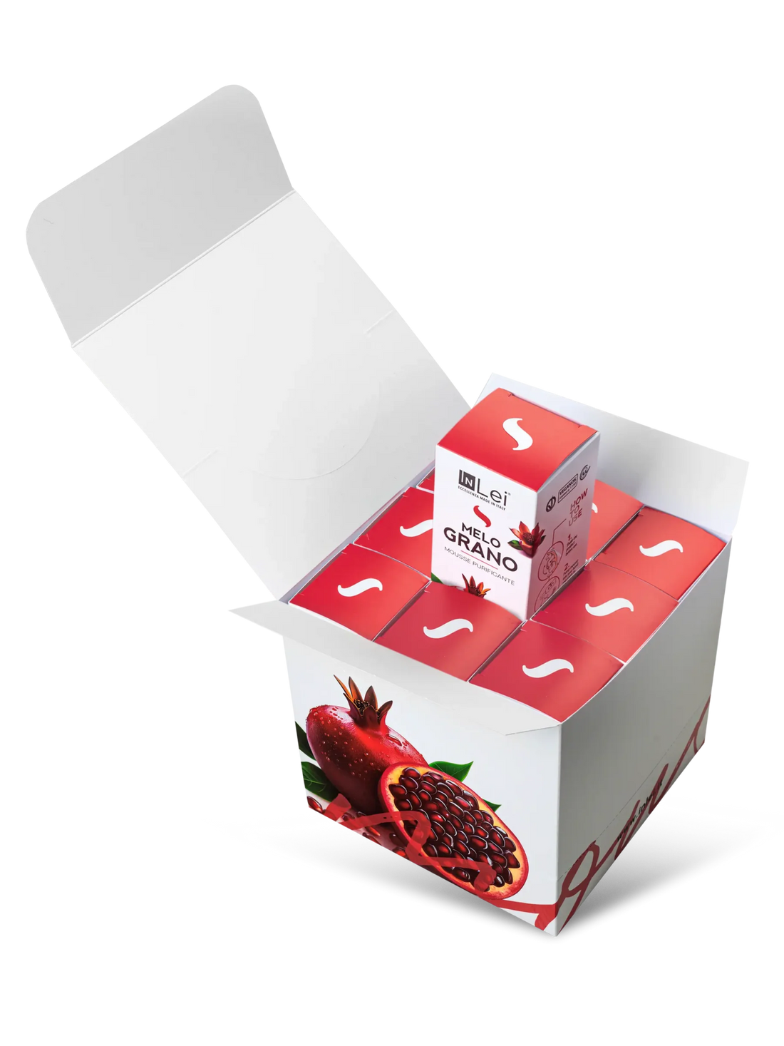 InLei® &quot;MOUSSE MELOGRANO&quot; - Thekendisplay TRAVEL SIZE – 9x100 ml - Inlei Germany