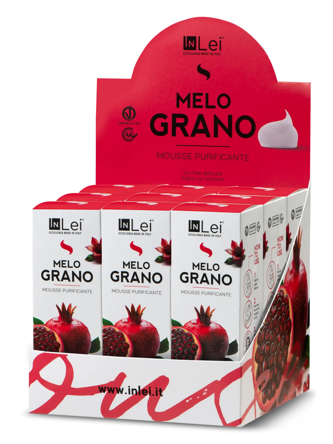 InLei® &quot;MOUSSE MELOGRANO&quot; - Thekendisplay TRAVEL SIZE – 9x100 ml - Inlei Germany