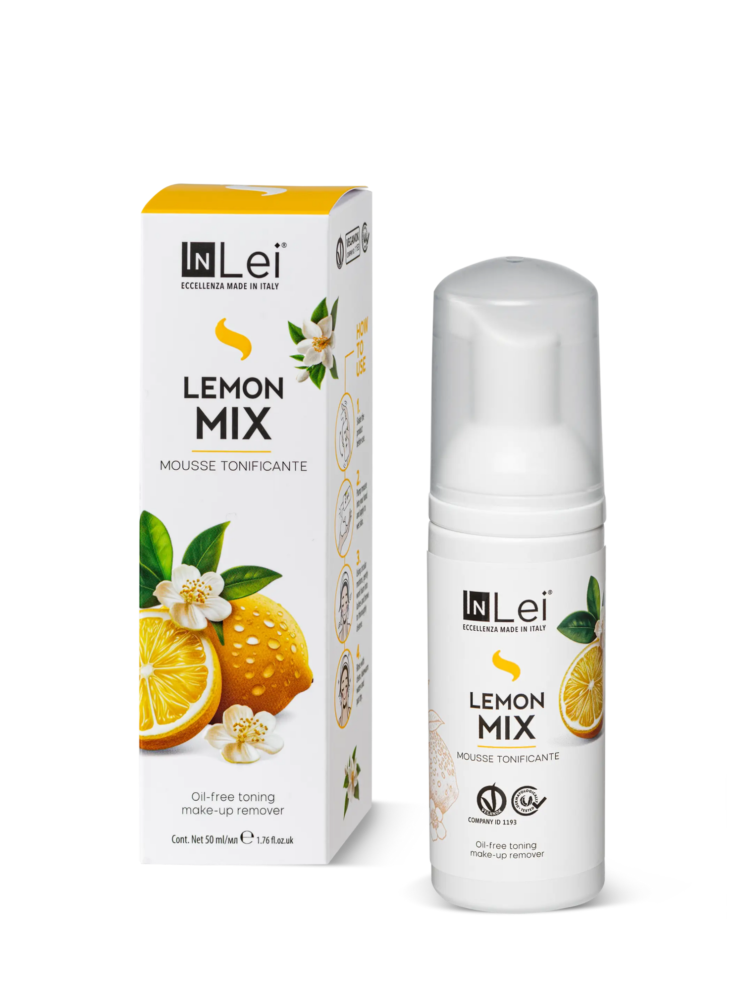 MOUSSE LEMON MIX TRAVEL SIZE Gesichtsreiniger – 50 ml - Inlei Germany